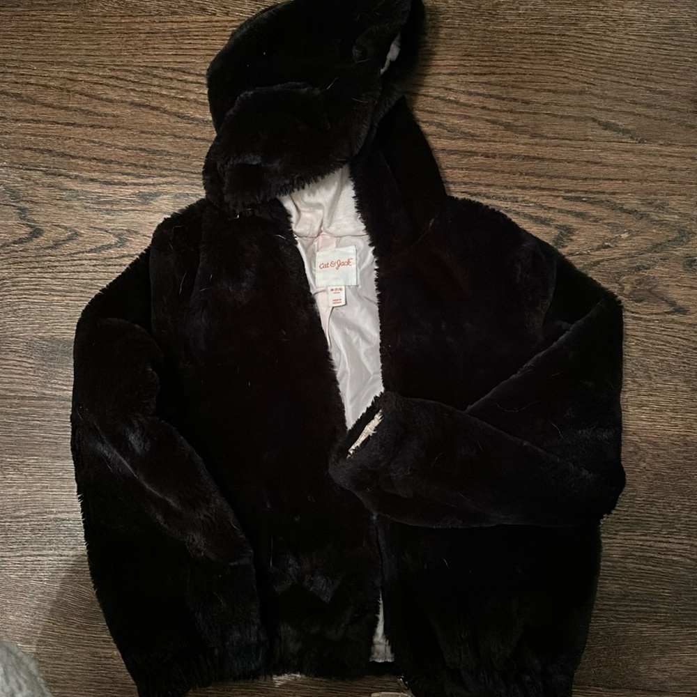 Faux fur girls Jacket M 7/8
